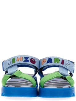 Sandali con fascia con logo