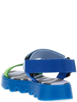Sandali con fascia con logo