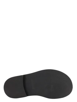 Sandali in pelle con logo impresso sul lato
