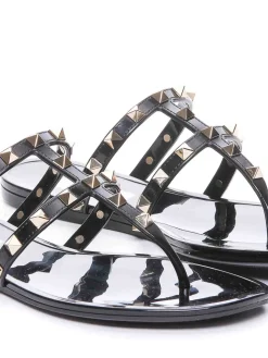 Sandali infradito piatti in gomma Rockstud