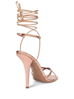 Sandali Linda con tallone in pelle dorata