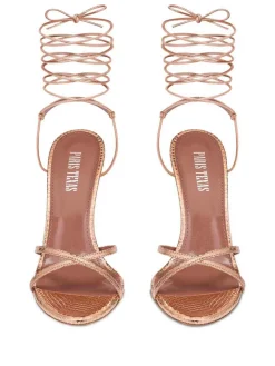 Sandali Linda con tallone in pelle dorata