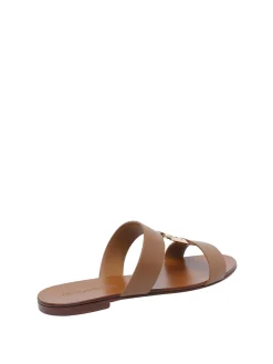 Sandali logo DG in pelle