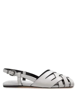 Sandalo Flat Irene In Pelle Intrecciata