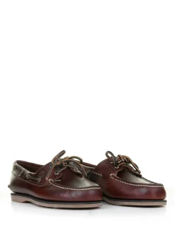 Scarpa Da Barca In Pelle Ingrassata Marrone