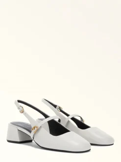Scarpa Mary Jane In Pelle Colore Marshmallow