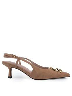 Scarpe c-me slingback in pelle scamosciata