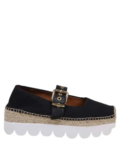 Scarpe Mary Jane In Tessuto Colore Nero