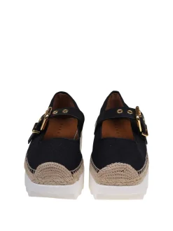 Scarpe Mary Jane In Tessuto Colore Nero