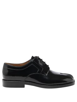 Scarpe stringate Tabi in pelle nera