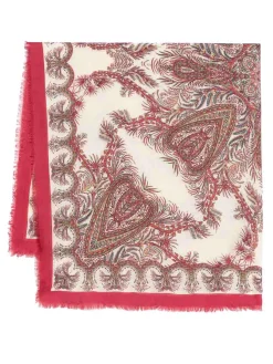 Sciarpa con stampa paisley in lana e cashmere