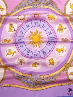Sciarpa Di Seta Con Segno Zodiacale