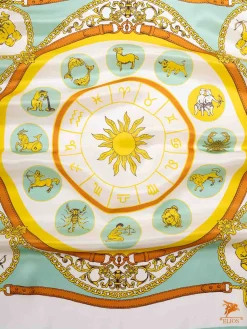 Sciarpa Di Seta Con Segno Zodiacale