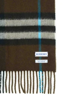 Sciarpa gigante in cashmere marrone Mu