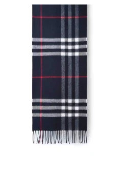 Sciarpa in cashmere blu scuro