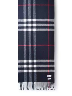 Sciarpa in cashmere blu scuro