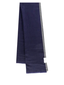 Sciarpa in cashmere con profilo a contrasto