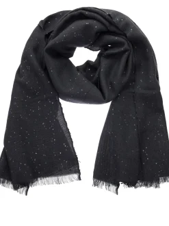 Sciarpa in cashmere e seta con paillettes