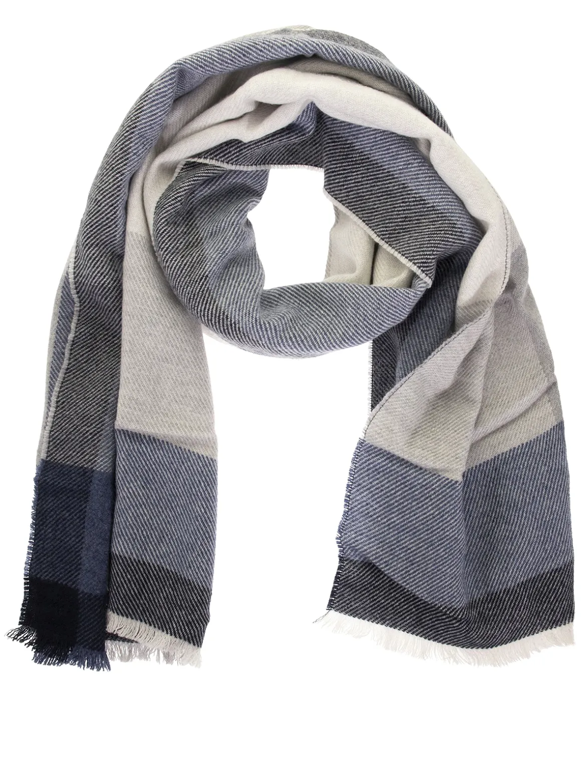 Sciarpa in lana e cashmere a quadri