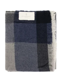 Sciarpa in lana e cashmere a quadri