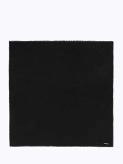 Sciarpa nera Foulard con logo Jacquard