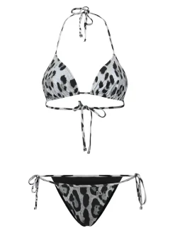 Set bikini con stampa leopardata