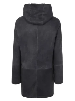 Shearling Reversibile Con Cappuccio