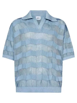 Shirt di polo azzurro oversize