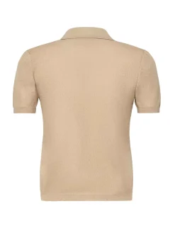 Shirt di polo di cotone con logo ricamato