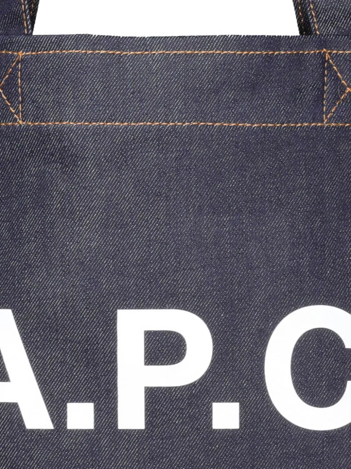 Shopper Axel in denim e pelle