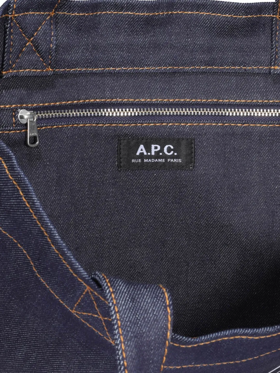 Shopper Axel in denim e pelle