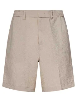 Short bermuda in nylon Seersucker grigi