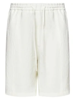 Shorti di lino bianco