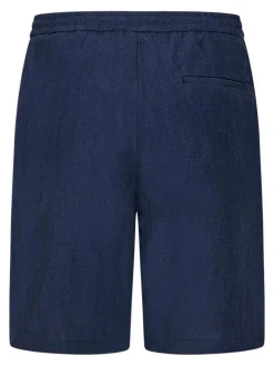 Shorti di lino blu