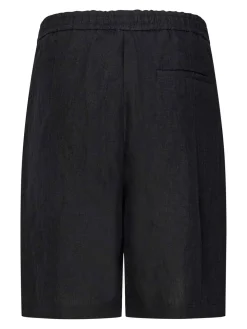 Shorti di lino neri