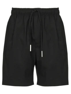 Shorts in lino e miscela di cotone