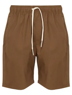 Shorts in lino e miscela di cotone