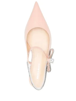 Slingback Flats Crystal Cube