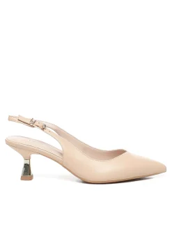 Slingback in pelle