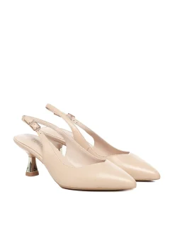 Slingback in pelle