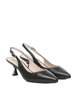 Slingback in pelle