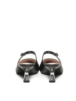 Slingback in pelle
