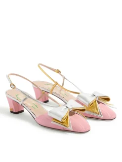 Slingback in pelle