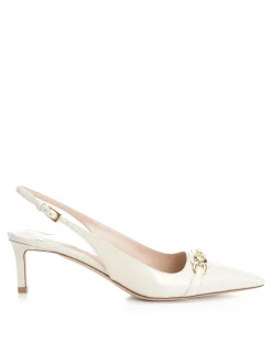 Slingback in pelle di brevetto Whitney
