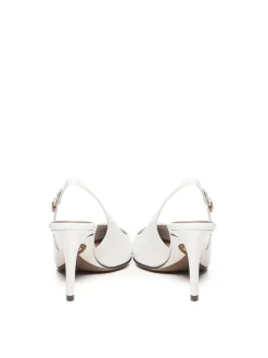 Slingback in pelle di capra luccicante