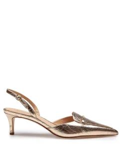 Slingback Lena In Pelle Metallizzata