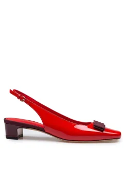 Slingback Rivalda In Pelle Verniciata