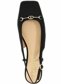 Slingback satinato