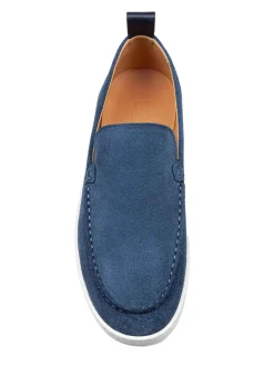 Slipper In Camoscio Colore Blu Navy