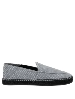 Slipper in pelle effetto pitone